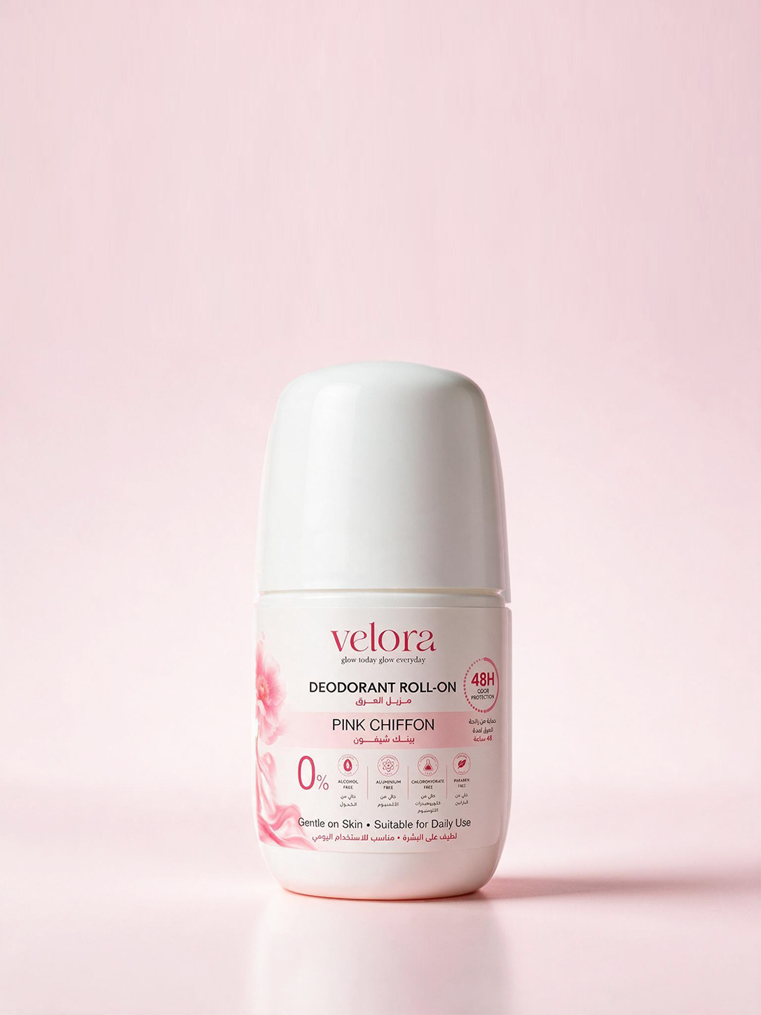 Velora Pink Chiffon Deodorant Roll-On